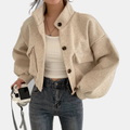 Ottoline Cropped Stand Collar Bomber Jacket - image 1