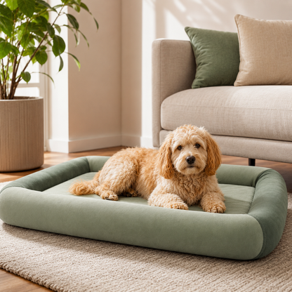 Cooling Dog Bed with Waterproof Design & Plush Texture | Ideal for Summer Comfort