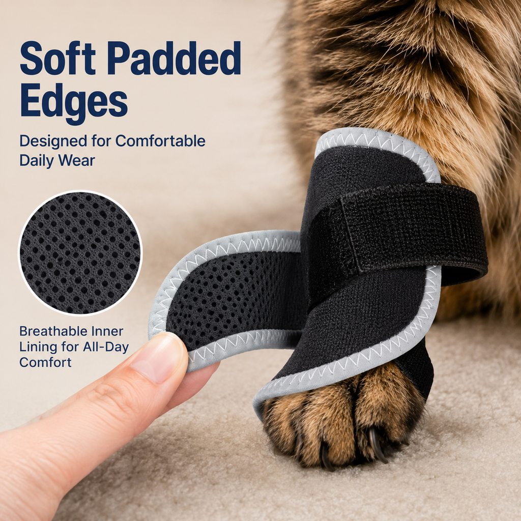 Cat Leg Support Brace for Recovery Care - Adjustable Front or Hind Leg Splint for Weak Legs