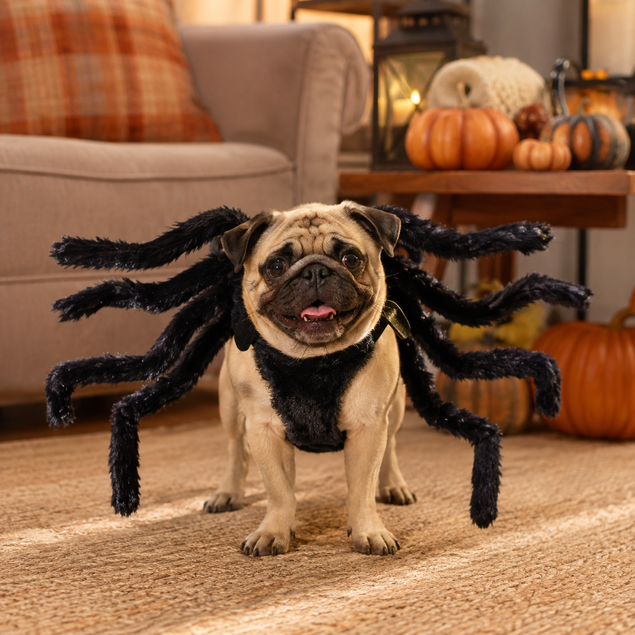 Halloween Pet Kostuum Black Spider