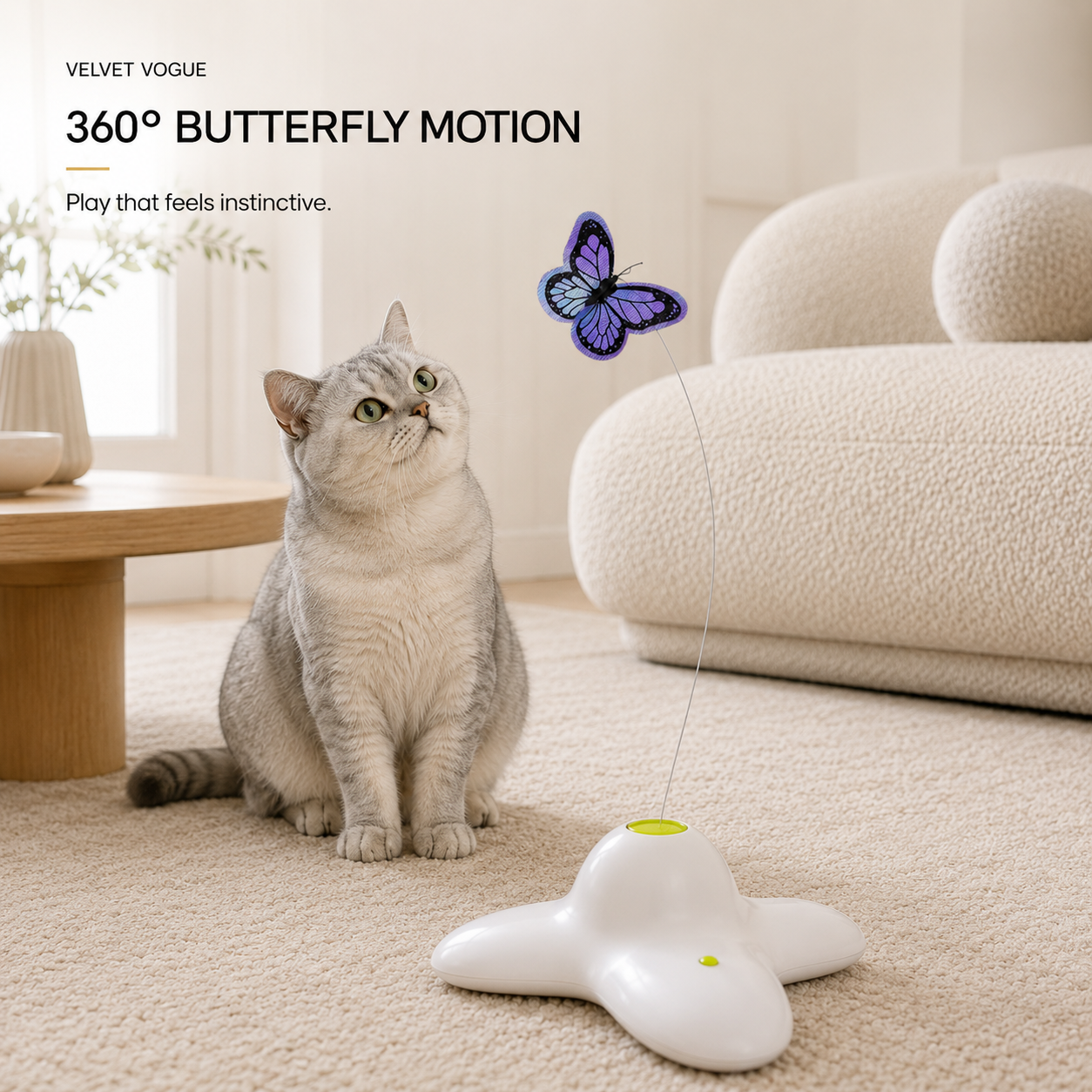 Automaic Butterfly Funny Cat Toy