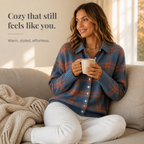 Verawool – Plaid Knit Shirt-Collar Cardigan