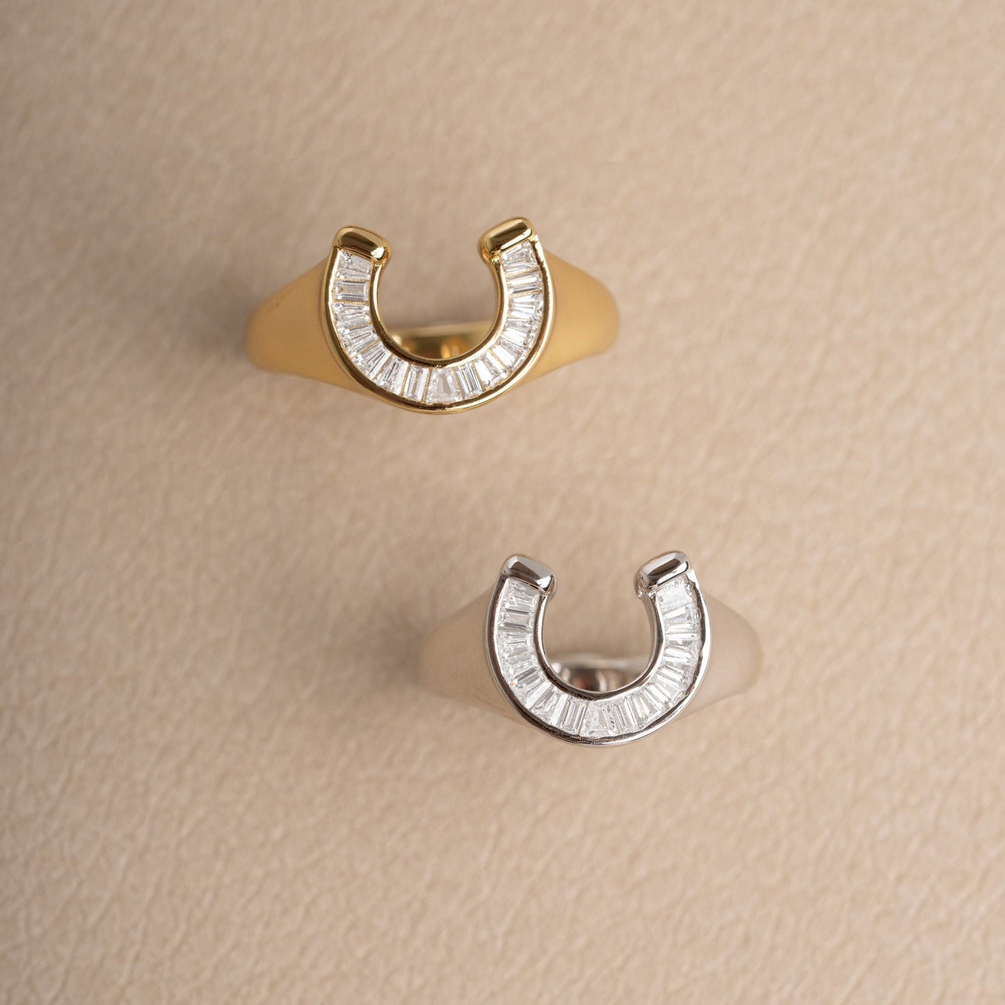 Lucky Gold Horseshoe Statement Ring