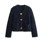 Chunky Knit Pocket Cardigan