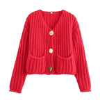 Chunky Knit Pocket Cardigan