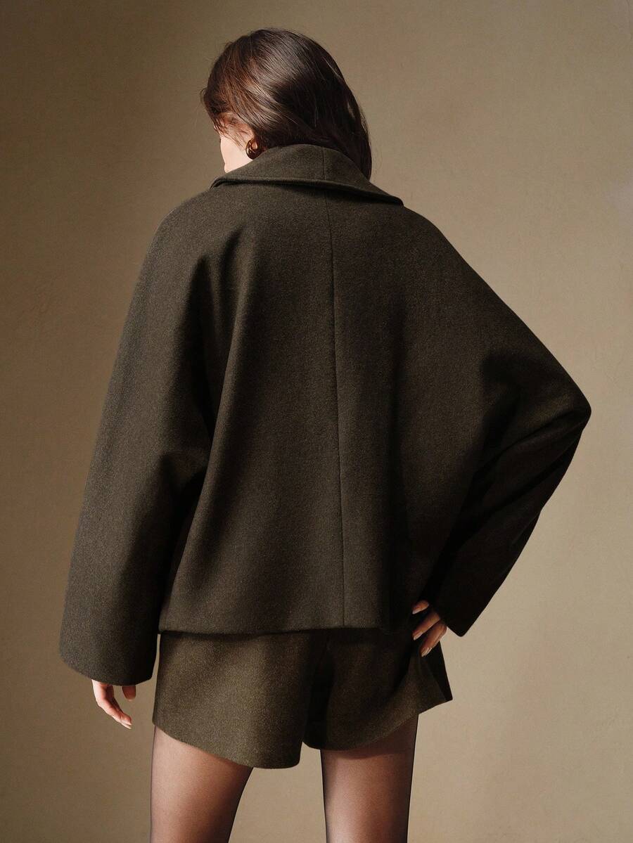 Cloak Sleeve Shawl Collar Jacket