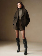 Cloak Sleeve Shawl Collar Jacket