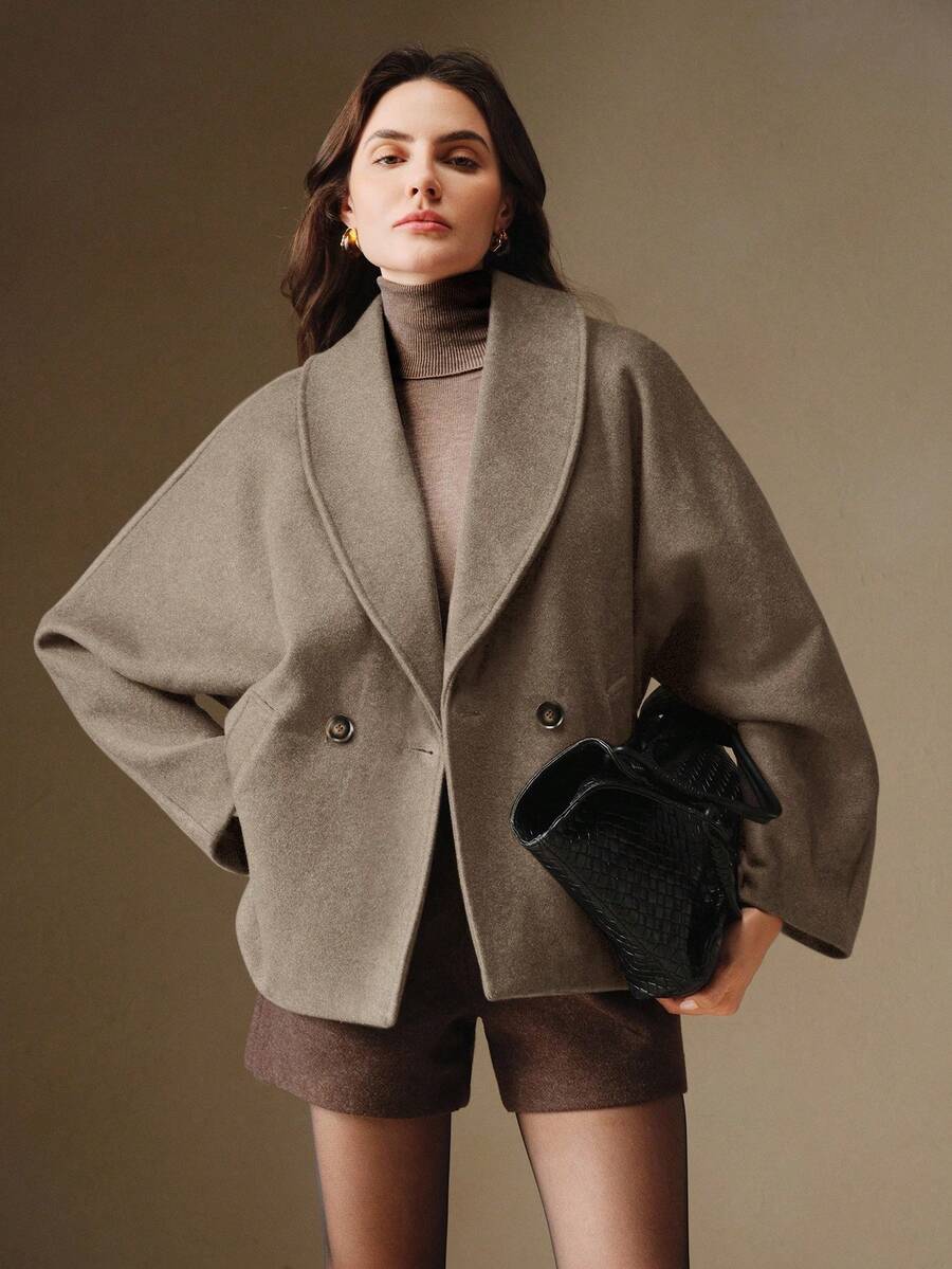 Cloak Sleeve Shawl Collar Jacket
