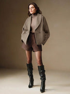 Cloak Sleeve Shawl Collar Jacket