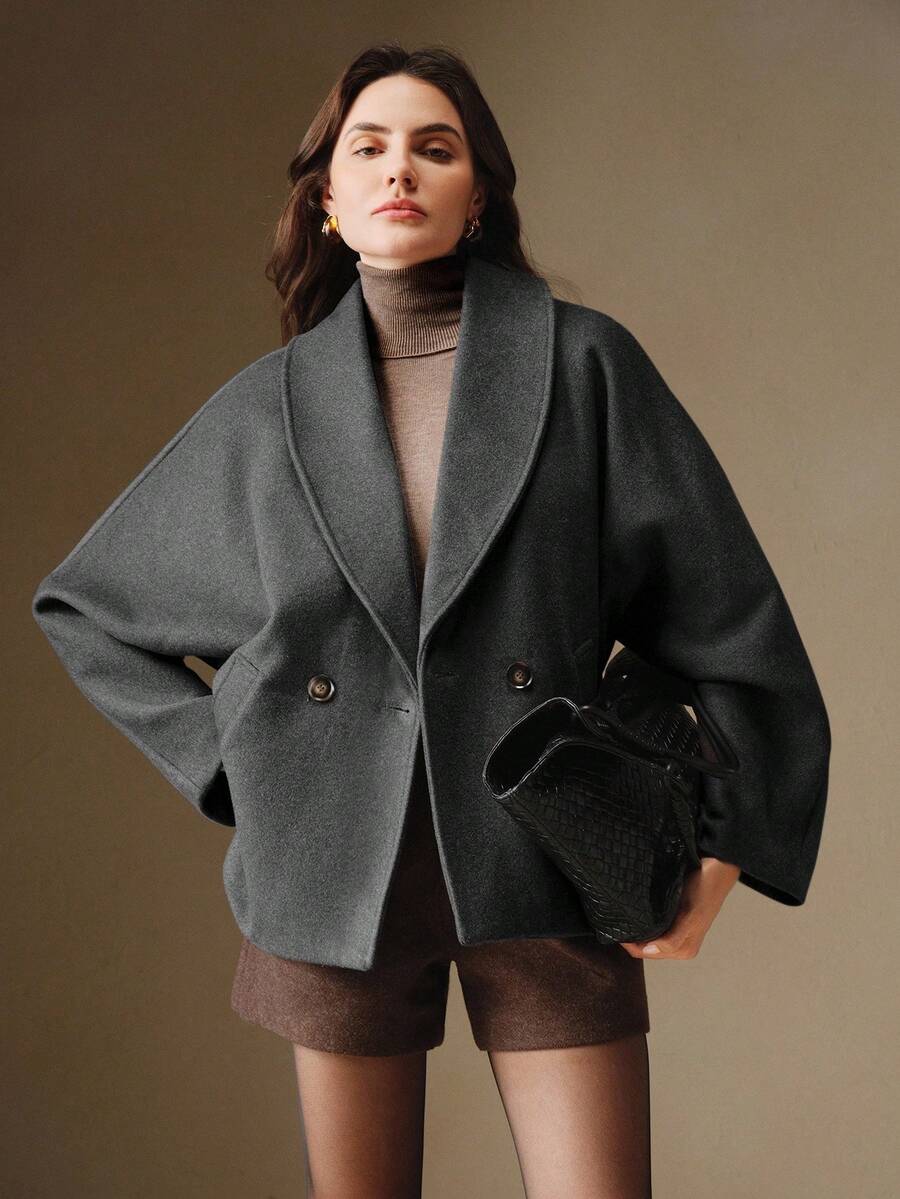Cloak Sleeve Shawl Collar Jacket
