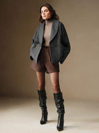 Cloak Sleeve Shawl Collar Jacket