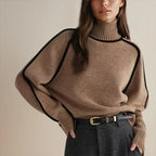 Colorblock Turtleneck Sweater