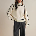 Colorblock Turtleneck Sweater