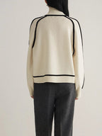 Colorblock Turtleneck Sweater
