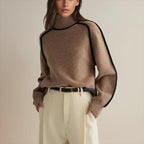 Colorblock Turtleneck Sweater