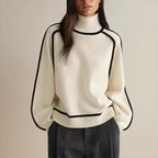 Colorblock Turtleneck Sweater