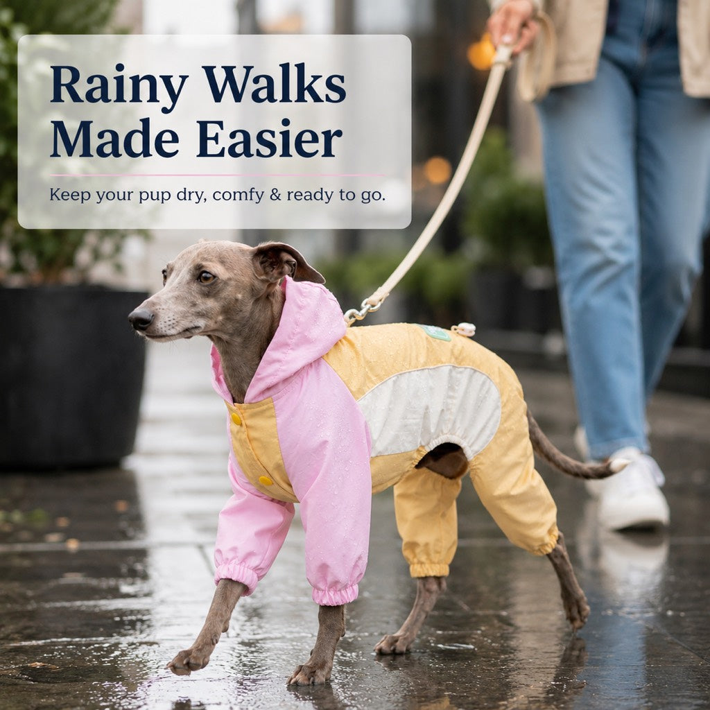 Waterproof Dog Rain Suit for Rainy Walks - Full-Body Mud & Splash Protection