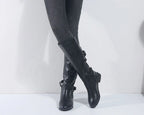 Criss Cross Lace Up Knee High Riding Boots