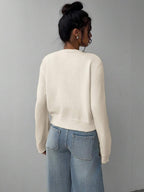 Cropped Button Front Cardigan