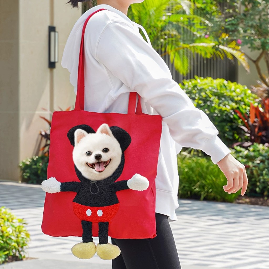 Head-Out Cat Carrier Tote for Walks & Vet Visits - Lightweight Canvas Pet Bag for Cats & Small Dogs