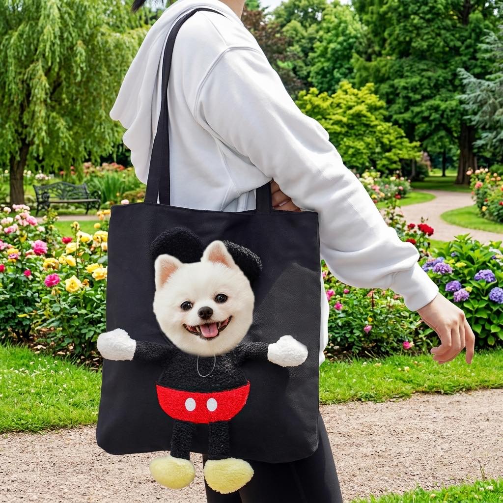 Head-Out Cat Carrier Tote for Walks & Vet Visits - Lightweight Canvas Pet Bag for Cats & Small Dogs