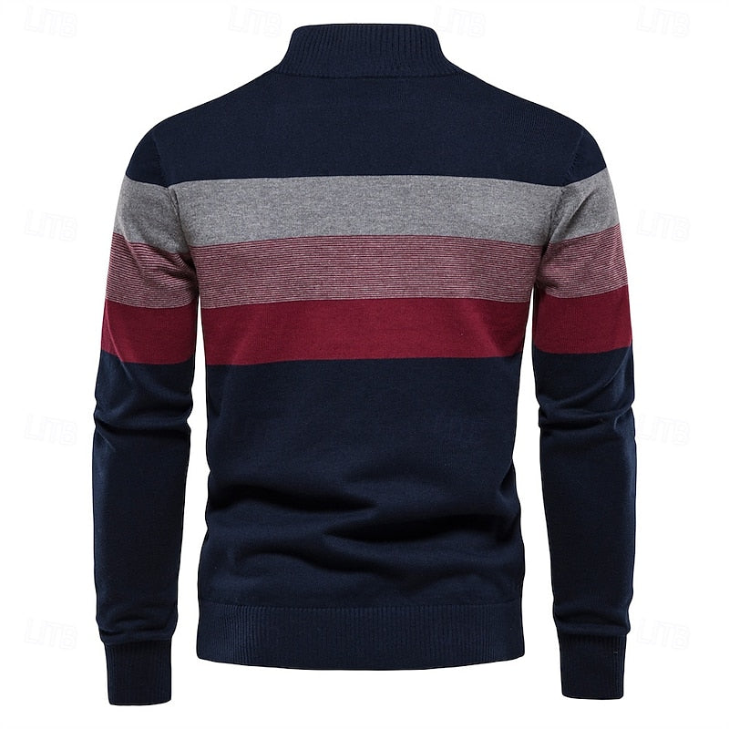 Ignatius Striped Quarter-Zip Sweater - image 5