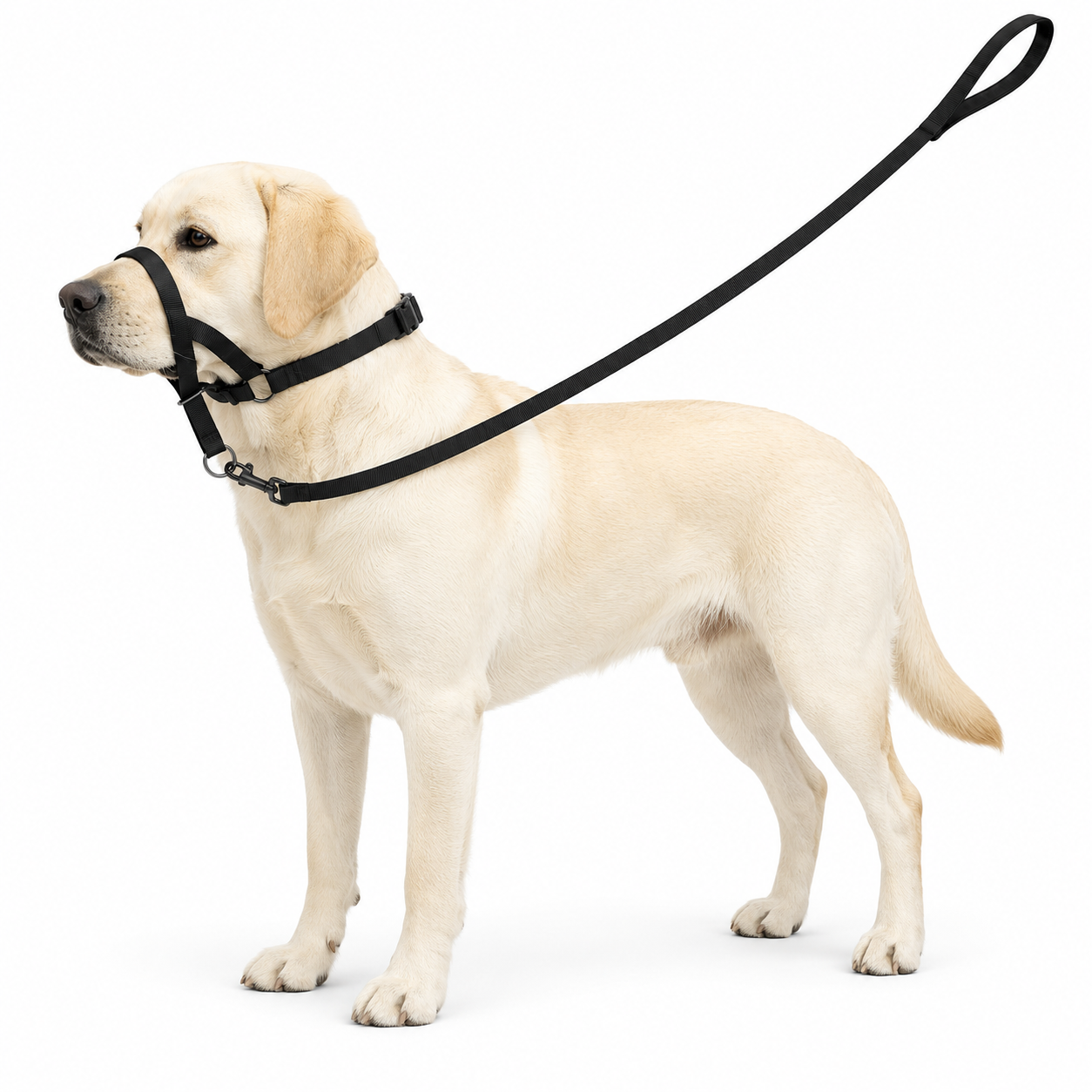 No Pull Dog Head Halter & Leash – Adjustable Reflective Training Lead