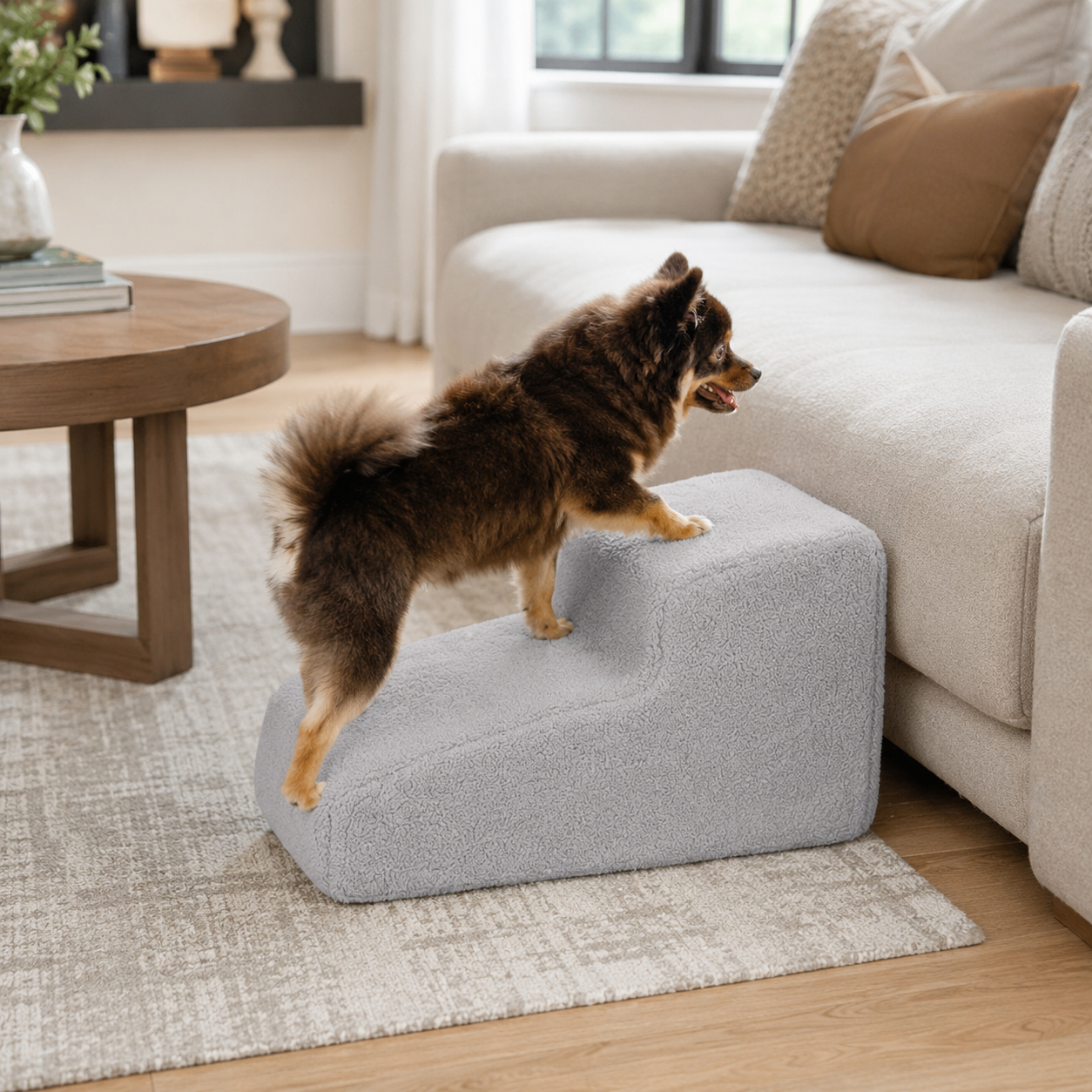 Dog Ramp for Bed with Non-Slip Base | Gentle Access for Senior and Small Pets