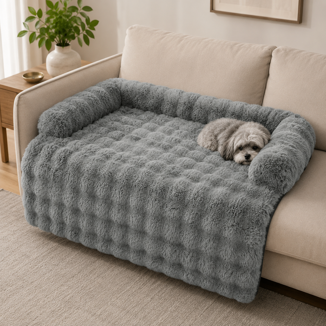 Plush Dog Bed with Ultimate Pet Comfort