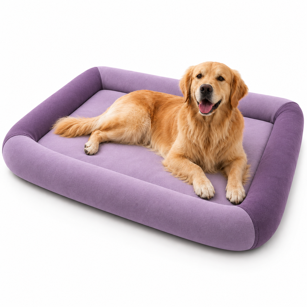 Cooling Dog Bed with Waterproof Design & Plush Texture | Ideal for Summer Comfort