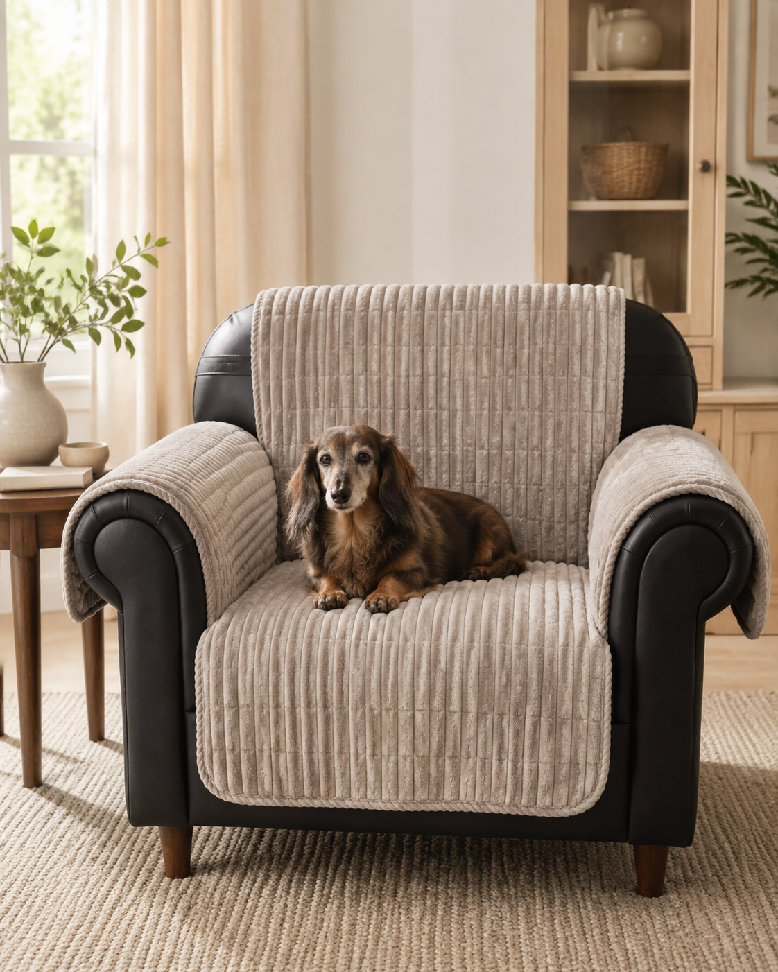 Waterproof One-Piece Cozy Flannel Sofa Protection Non-Slip Recliner Couch Covers