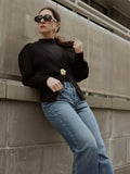 Deep V-Neck Slim Cardigan