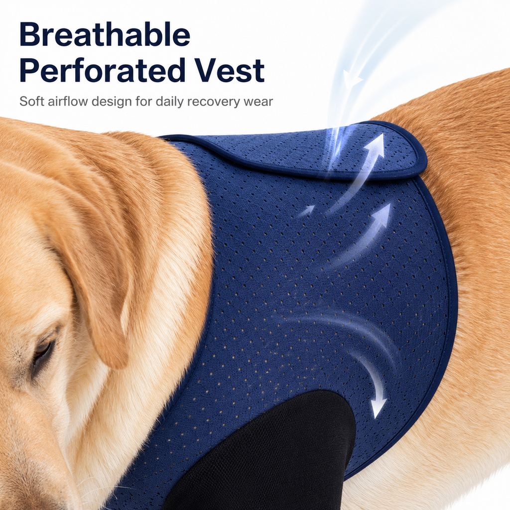Dual Front Leg Recovery Sleeves for Dogs - Cone-Free Anti-Lick Protection for Post-Surgery, Scratching & Sensitive Front Legs