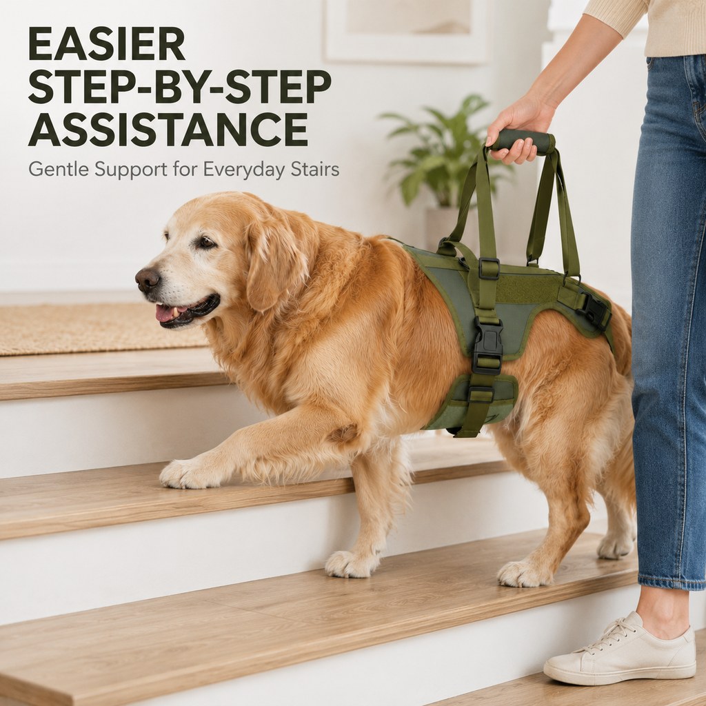 Full-Body Dog Lift Support Harness for Stairs, Cars & Limited Mobility
