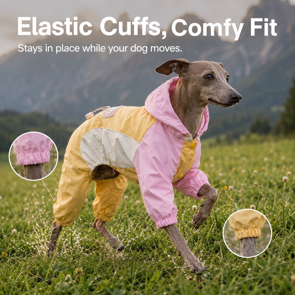 Waterproof Dog Rain Suit for Rainy Walks - Full-Body Mud & Splash Protection