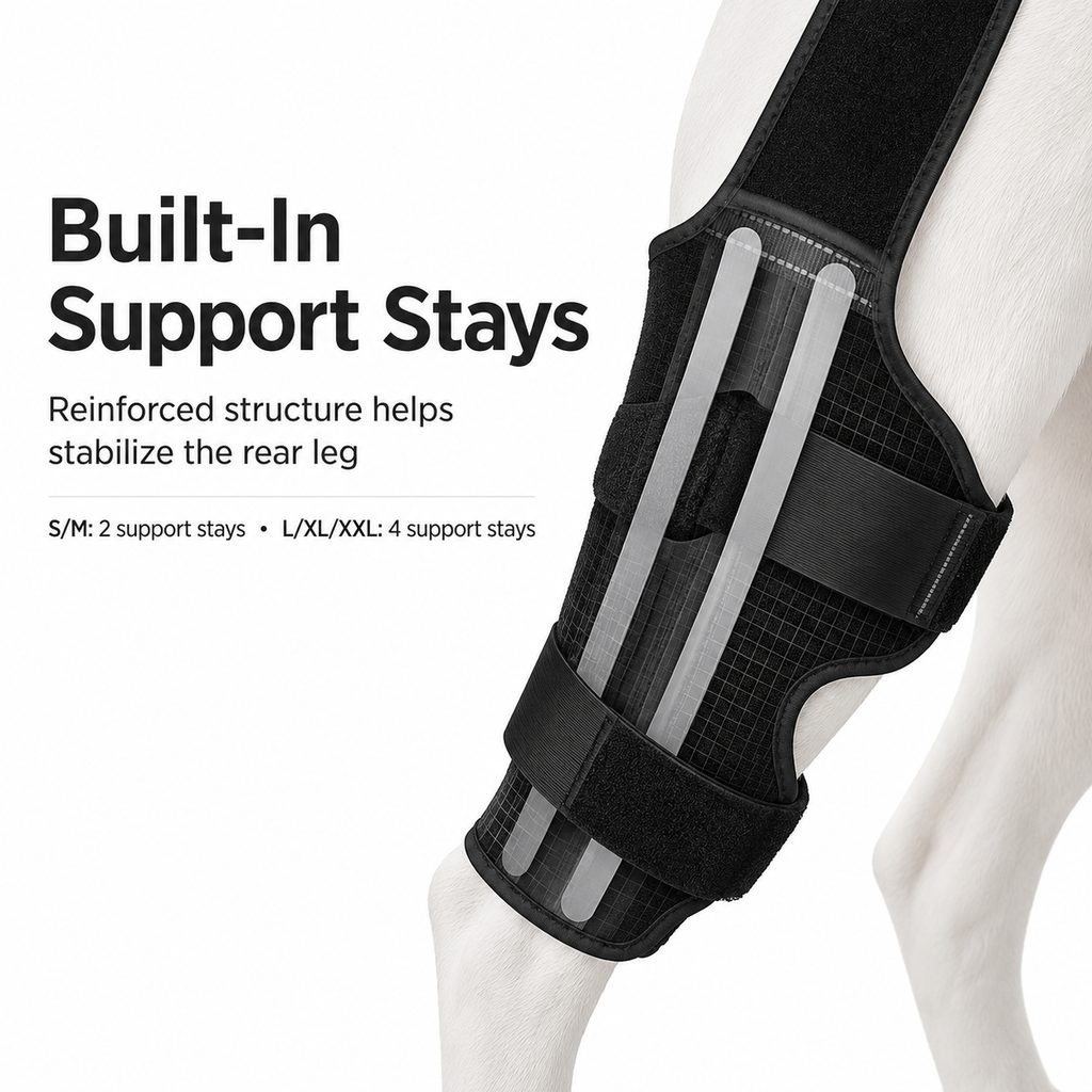 Dog Rear Leg Support Brace - Anti-Slip Hind Leg Stability Wrap for Senior Dogs, Hardwood Floors & Recovery Walks