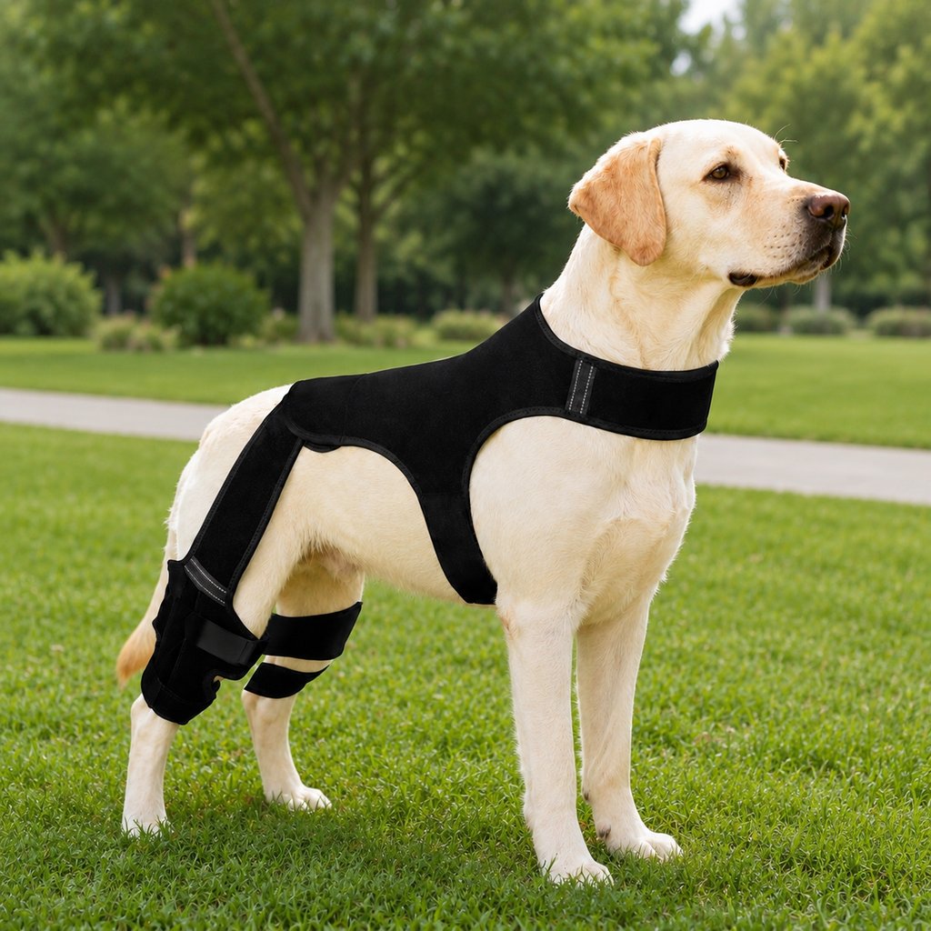 Dog Rear Leg Support Brace - Anti-Slip Hind Leg Stability Wrap for Senior Dogs, Hardwood Floors & Recovery Walks