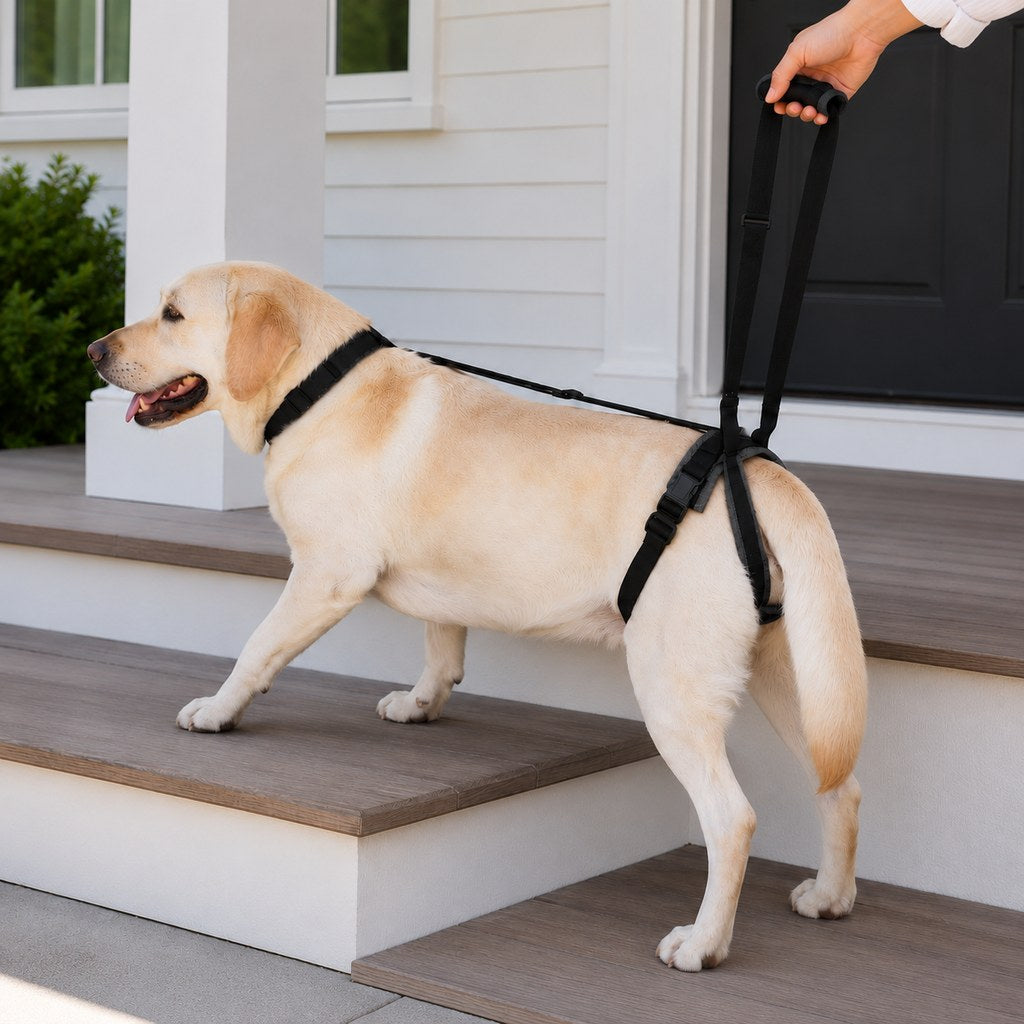 Adjustable Dog Rear Lift Support Harness - Hind Leg Assistance for Stairs, Car Entry & Daily Walks