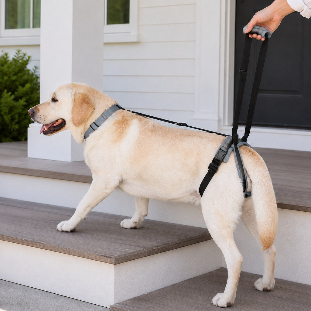 Adjustable Dog Rear Lift Support Harness - Hind Leg Assistance for Stairs, Car Entry & Daily Walks