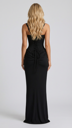 Draped Corset Maxi Dress