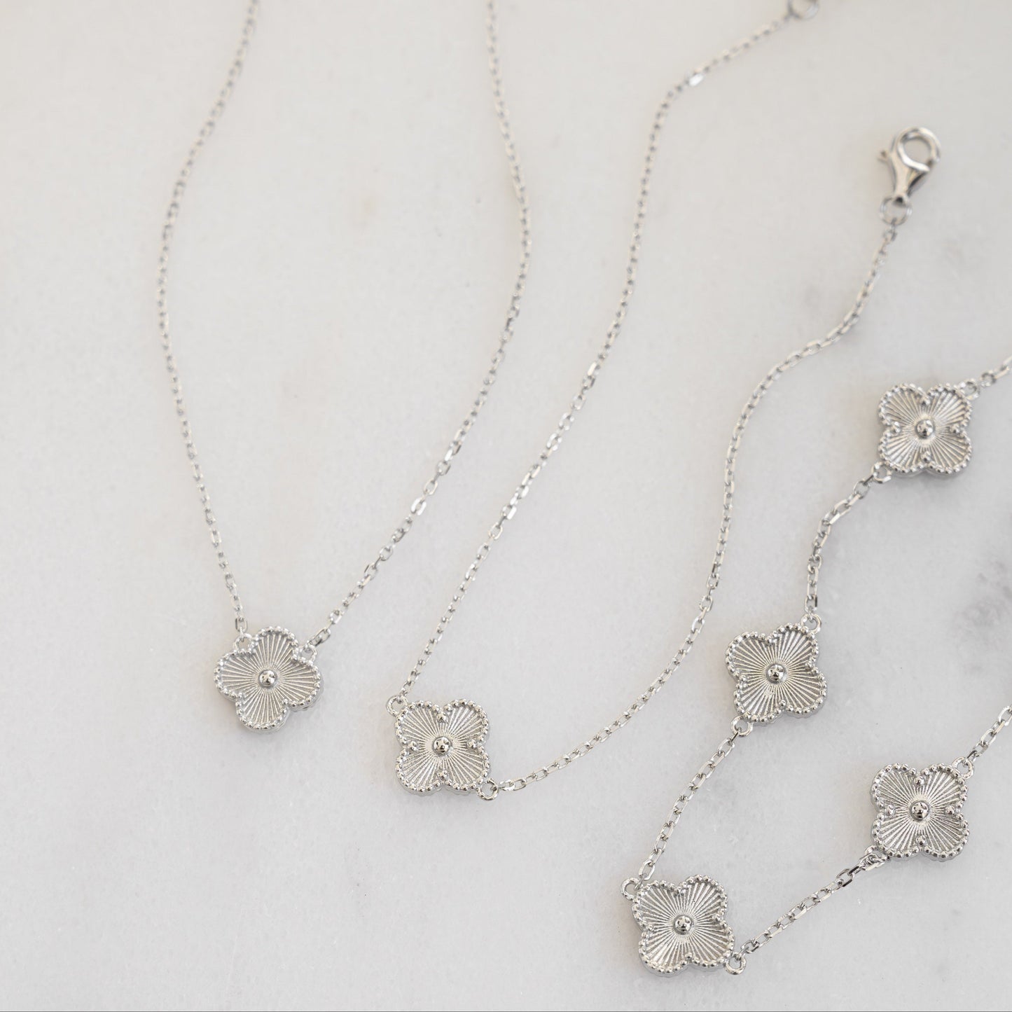 Lucky Four Leaf Clover Charm Necklace