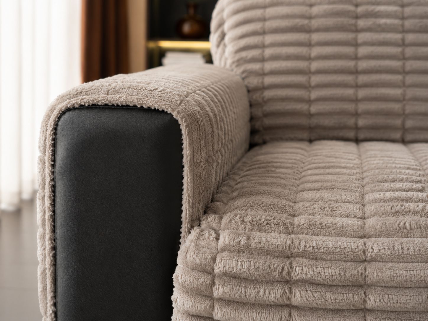 Cozy Flannel | Waterproof Sofa Cover with Non-Slip Backing | Pet-Friendly Protection for Ultimate Comfort