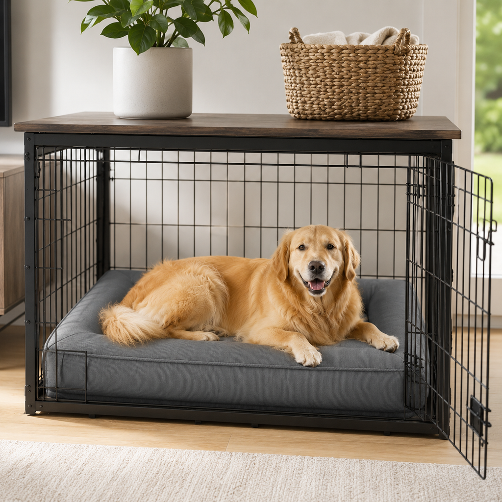 Dog Bed with Waterproof Fabric | Anti-Anxiety Design for Ultimate Comfort
