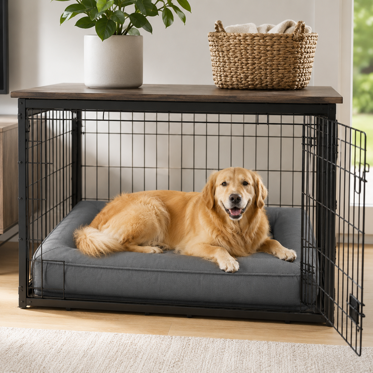 Dog Bed with Waterproof Fabric | Anti-Anxiety Design for Ultimate Comfort