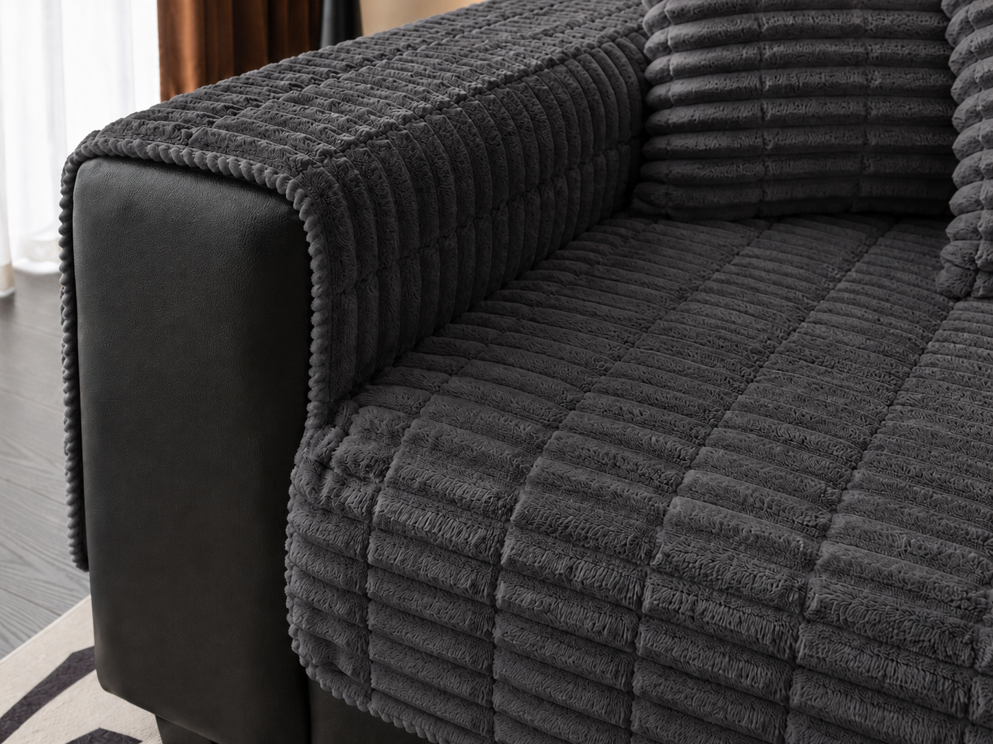 Cozy Flannel | Waterproof Sofa Cover with Non-Slip Backing | Pet-Friendly Protection for Ultimate Comfort