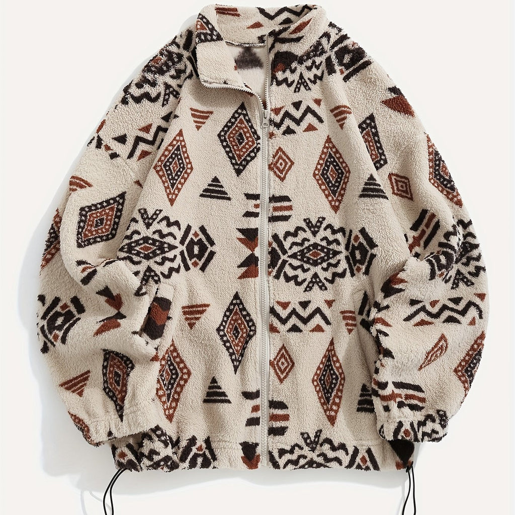 Rosalind Geometric Fleece Zip Jacket - image 1