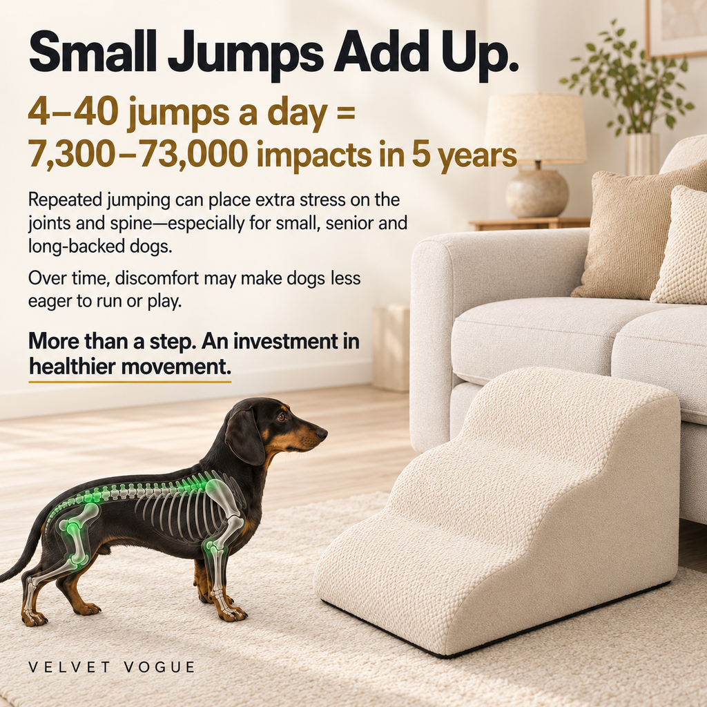 Comfort Steps | Dog Stairs for Bed with Non-Slip Design | Soft Foam for Easy Access