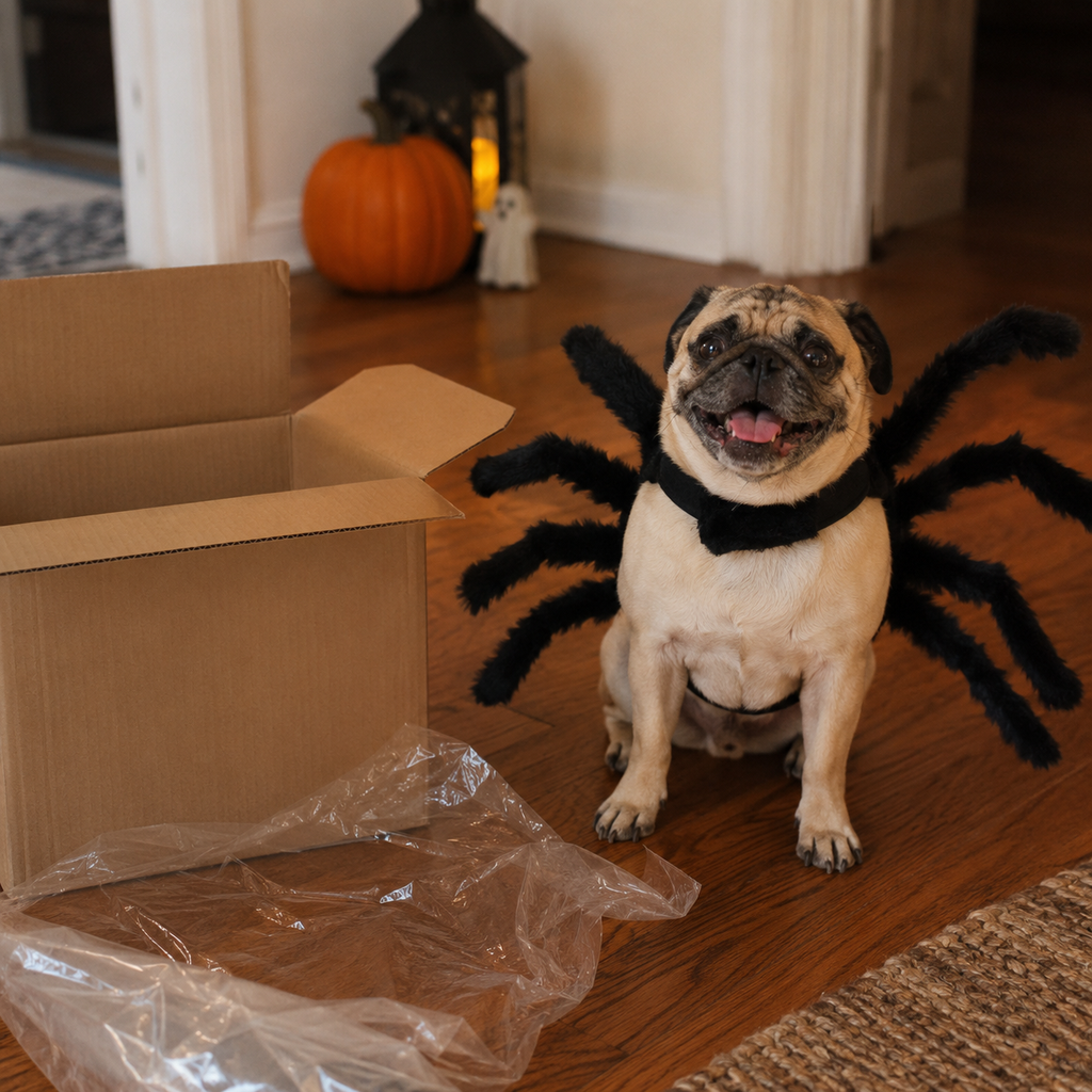 Halloween Pet Kostuum Black Spider