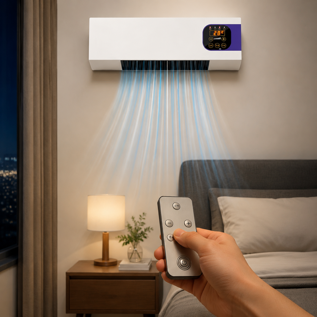 2000W Wall Mounted Space Heater with Remote – PTC Ceramic Heater & Fan