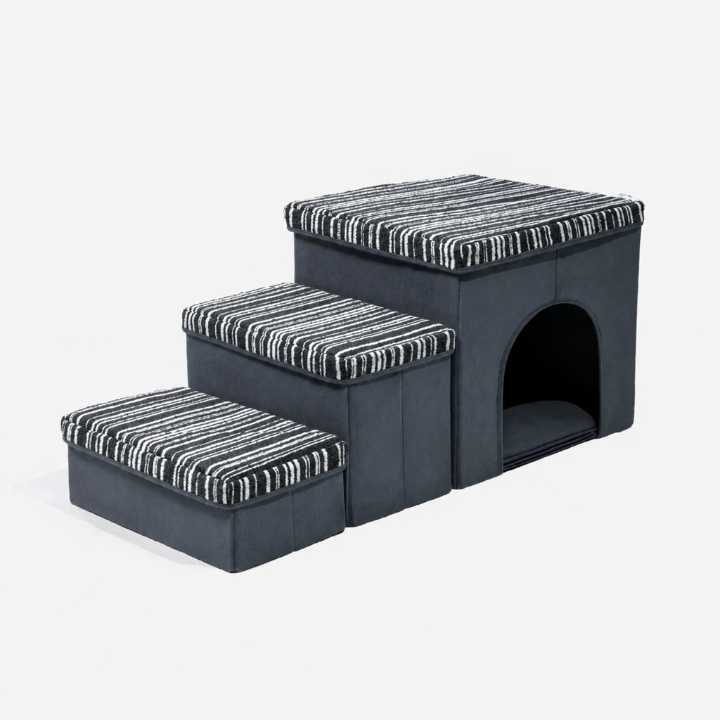 SnugNest | Dog Stairs for Bed with Hidden Storage | Stylish & Durable Accessory for Easy Pet Access